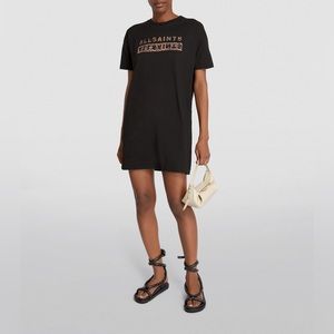 AllSaints Juxta Tee Dress in black